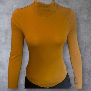 NWT AMBIANCE WOMEN TURTLENECK LONG SLEEVE Bodysuit size LARGE